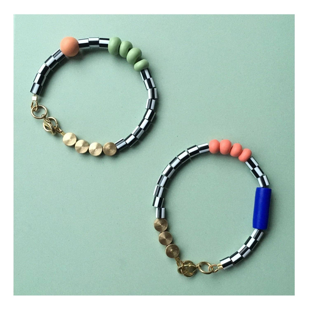 Sottsass Bracelet In Cobalt and Salmon Pink LA17