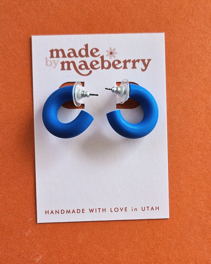 Polymer Clay Chunky Mini Hoop by Made by Maeberry 1" Hoop