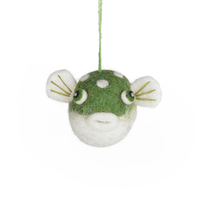 Handmade Felt Puffer Fish Sealife Hanging Dec