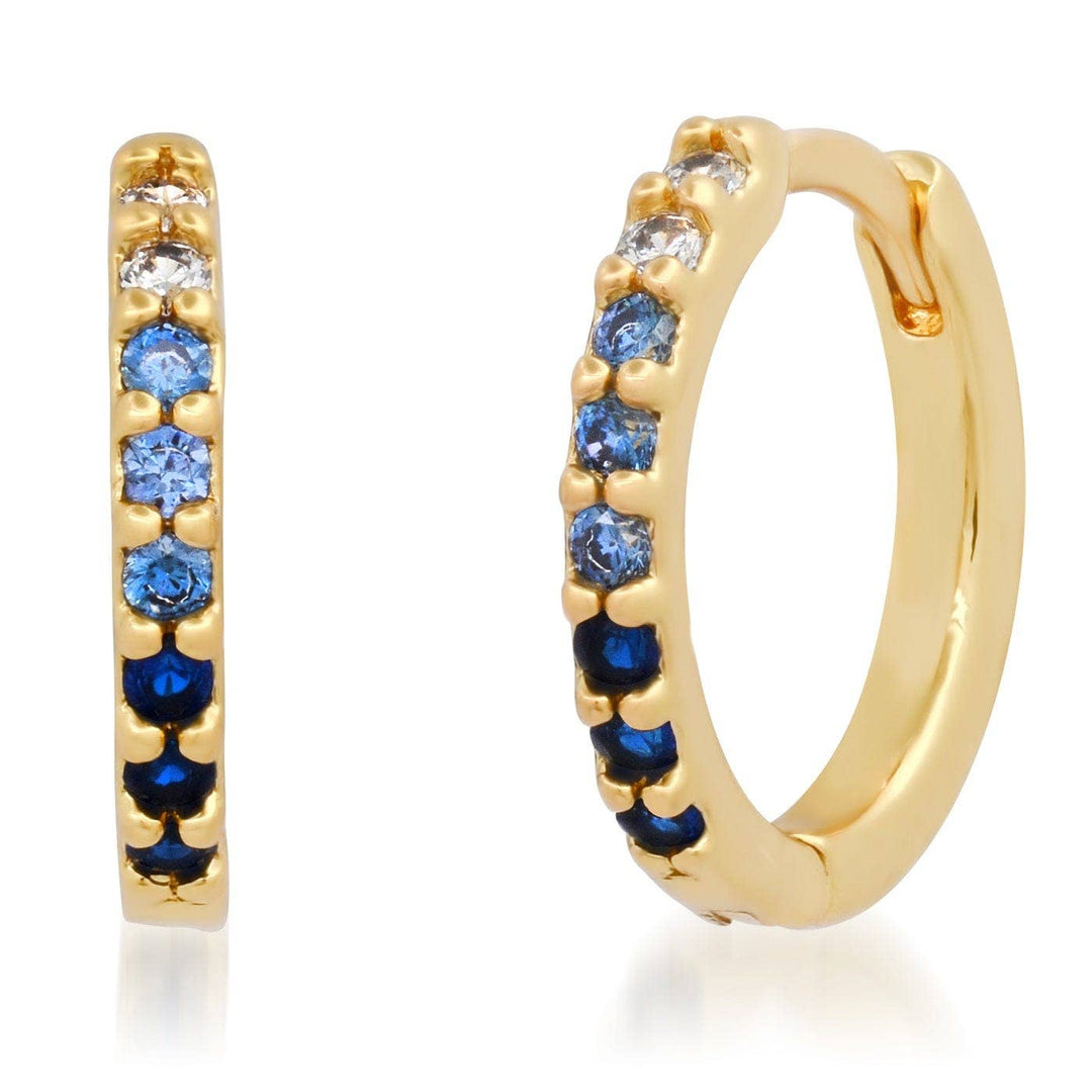 Sapphire Pave CZ Huggies TJ25