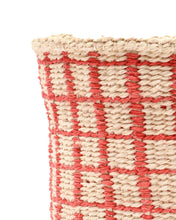 Load image into Gallery viewer, SAHIHI: Red Check Woven Storage Basket