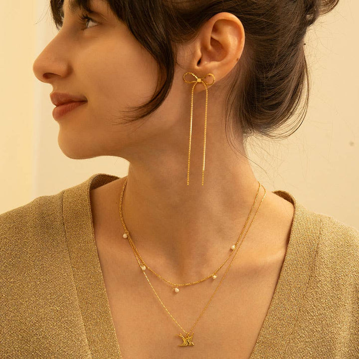 Tiny Swallow Bird Necklace AS29