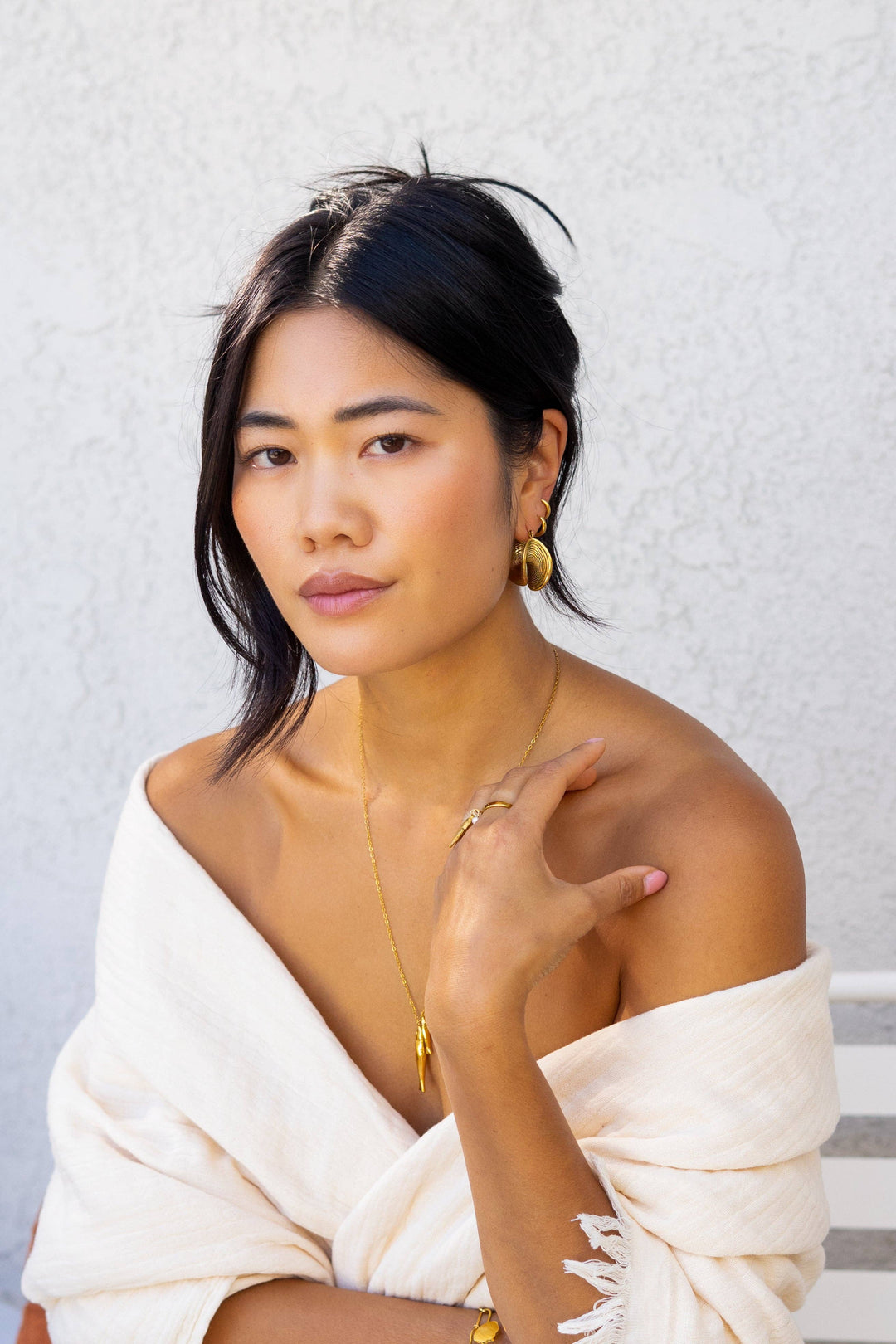 Calypso Hoops - 18K Gold Plated or Stainless Steel PJ398