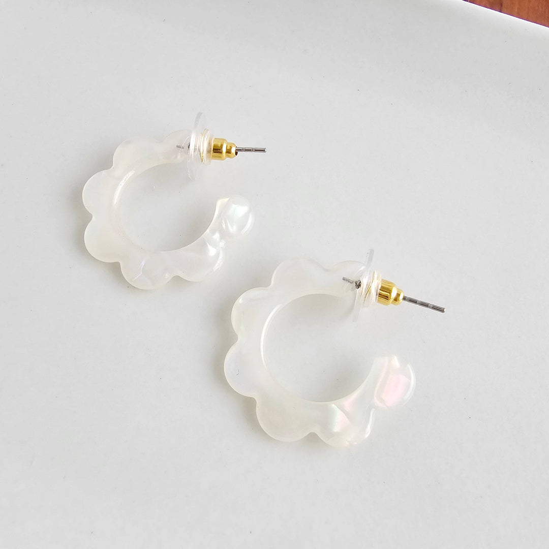 Flora Mini Hoops - Opalite // Spring, Earrings, Jewelry SSF23
