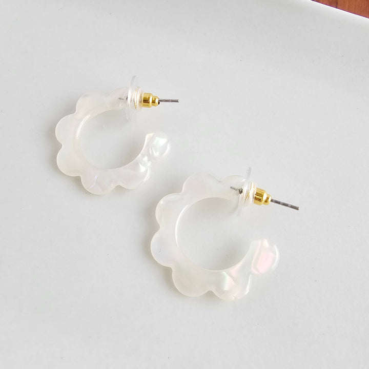 Flora Mini Hoops - Opalite // Spring, Earrings, Jewelry SSF23