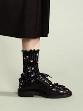 Load image into Gallery viewer, Dottie Floral Crew - black HFB03