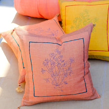 Load image into Gallery viewer, Chhavi - Handwoven and Block-Printed 100% Linen Pillowcase