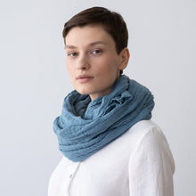 Load image into Gallery viewer, Deep Pool Garza Linen Scarf