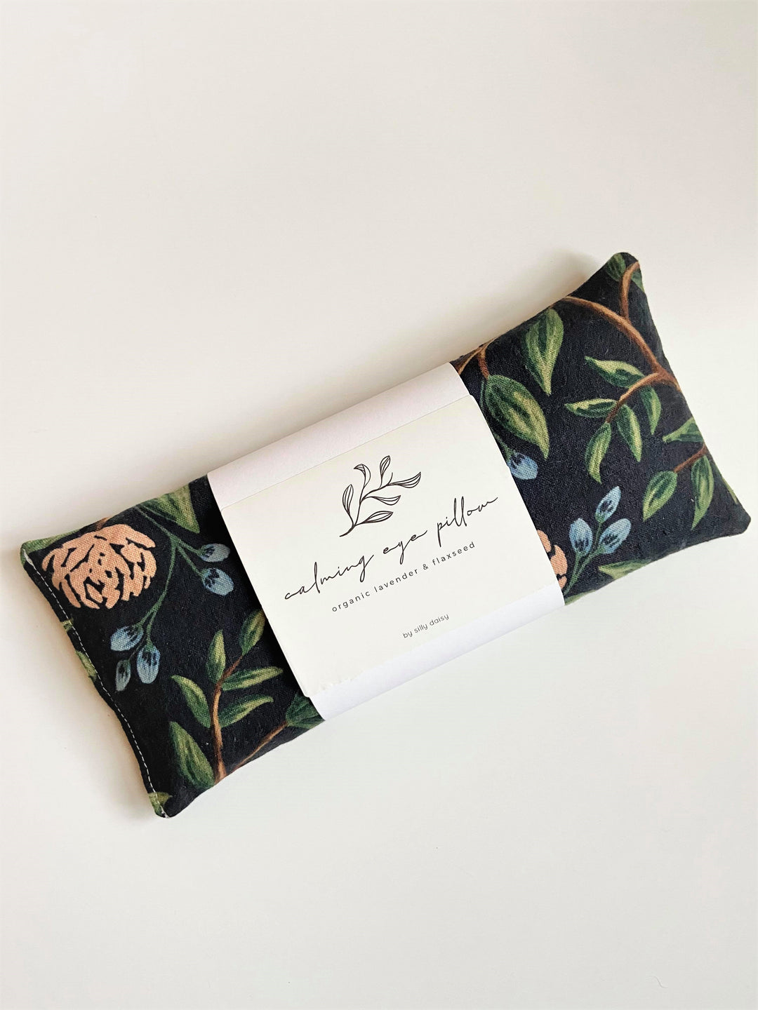 Organic Calming Eye Pillow - Navy Peony