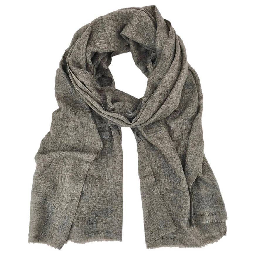 Taupe Gauze Cashmere Scarf cas22