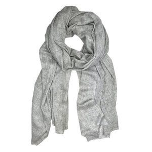 Grey Gauze Cashmere Scarf cas23
