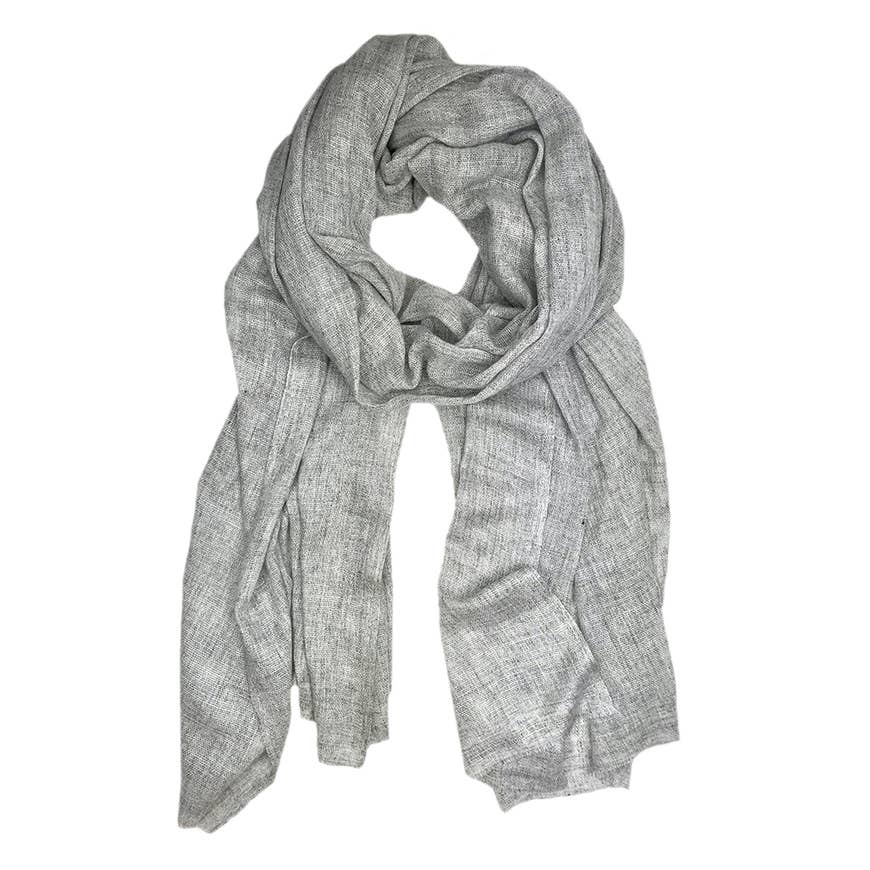 Grey Gauze Cashmere Scarf cas23