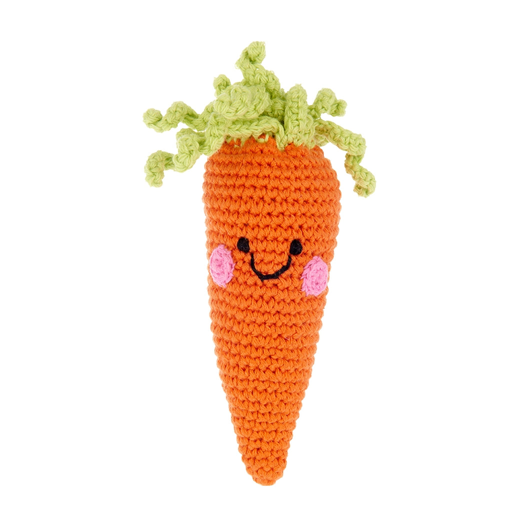 Friendly veggie rattle - carrot