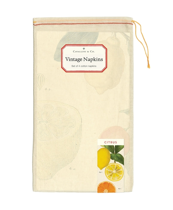 Citrus Vintage Napkins (set of 4)