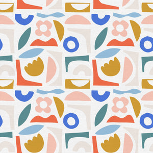 Paintbrush Studio Fabrics ARTIST GARDEN - GARDEN COLLAGE IN WHITE