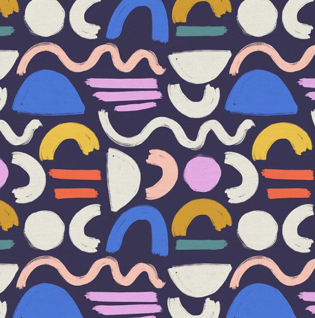Paintbrush Studio Fabrics ARTIST GARDEN - ARTIST DOODLES IN NAVY