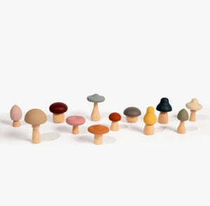 Wood + Silicone Mushroom Sorting Set