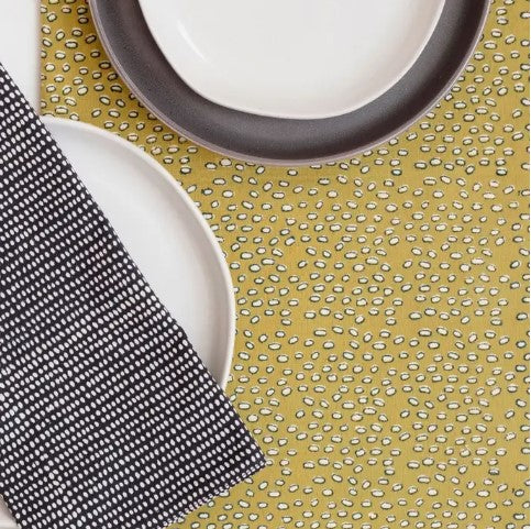 Leo Mustard Tablecloth