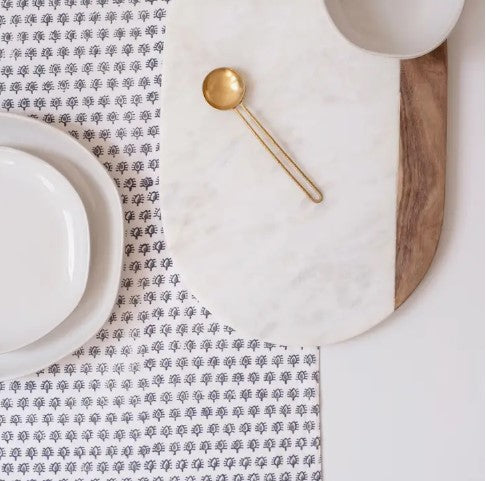 Uma Olive Navy Tablecloth