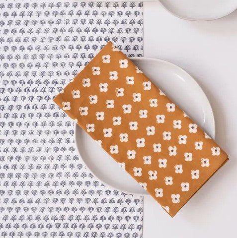 Suki Rust Block Printed Napkins - set of 4