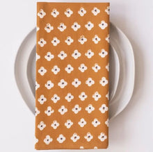 Load image into Gallery viewer, Suki Rust Block Printed Napkins - set of 4