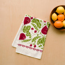 Load image into Gallery viewer, Beets &amp; Peas Tea Towel