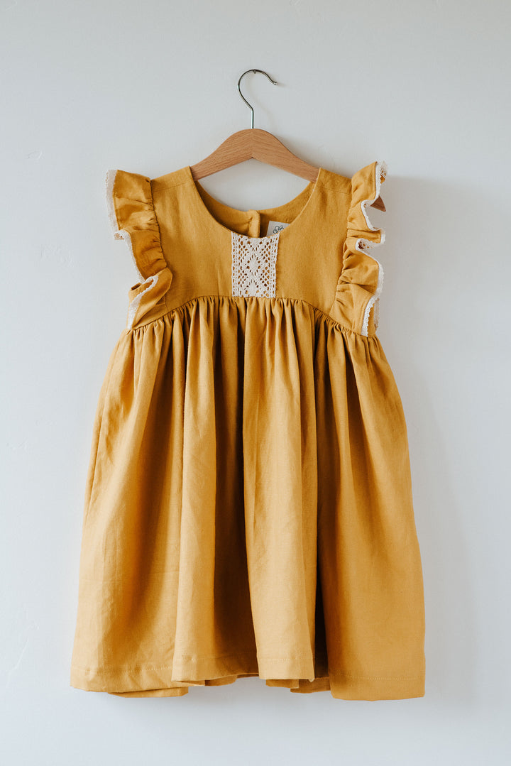 Clara Dress in Mustard