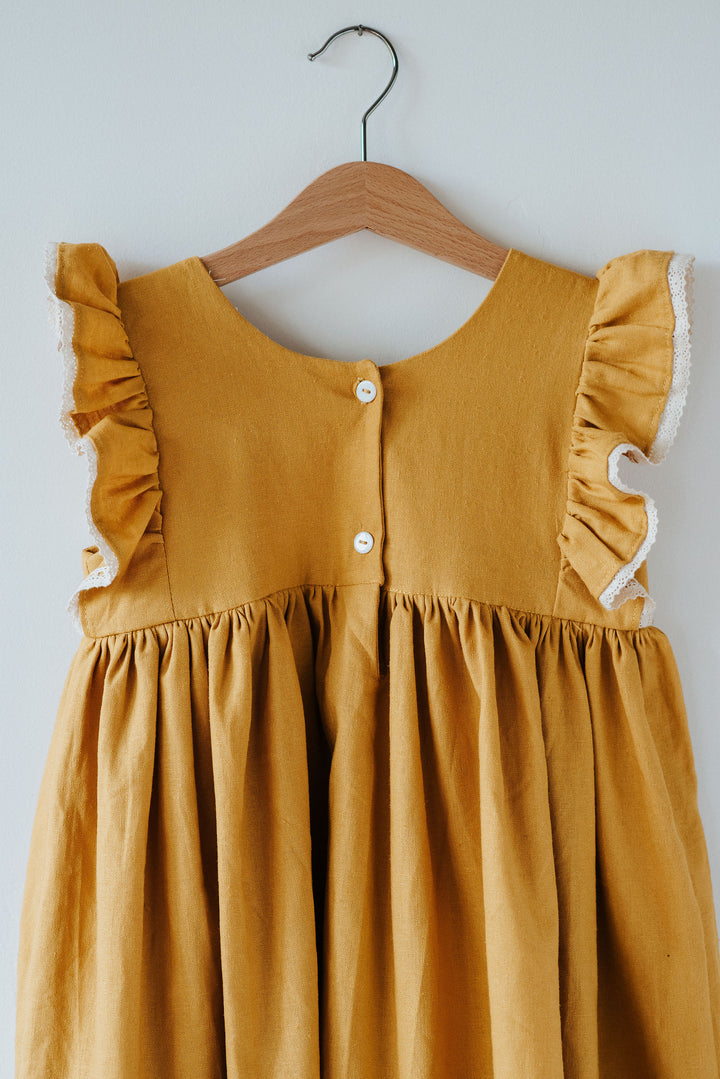 Clara Dress in Mustard