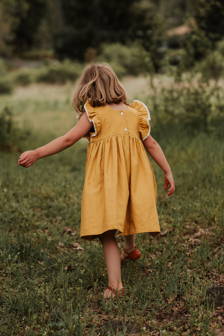 Clara Dress in Mustard